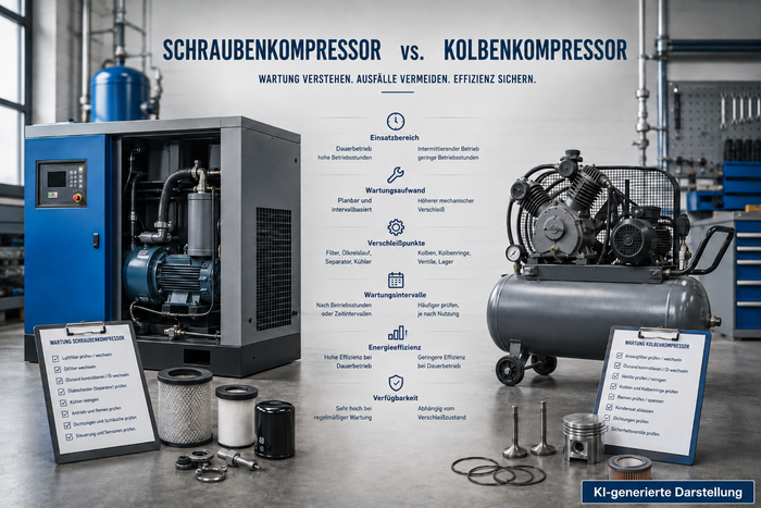 Schraubenkompressor vs. Kolbenkompressor