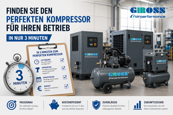Druckluftbedarf ermitteln für die Auslegung des Kompressors