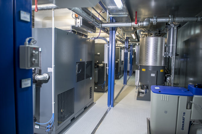 Innenleben der Gross Airbox Druckluftcontainer