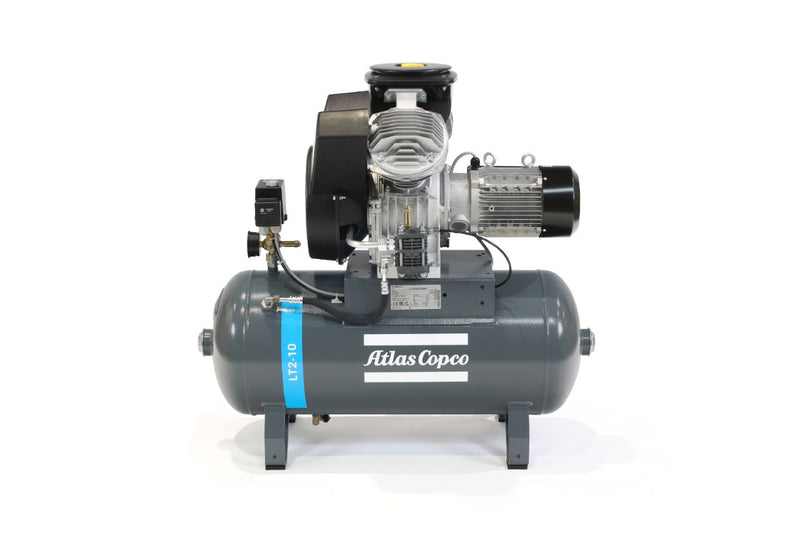 Atlas Copco Kolbenkompressor LT 2-10 auf 90 Liter Behälter