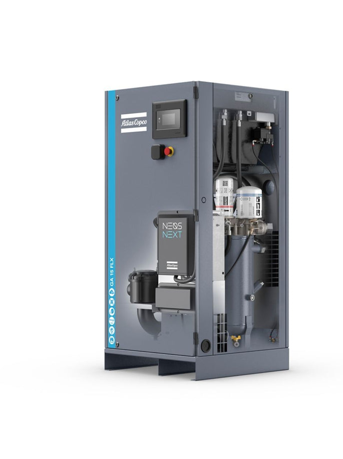 Die kompakte Bauweise des GA 15 FLX im Querschnitt