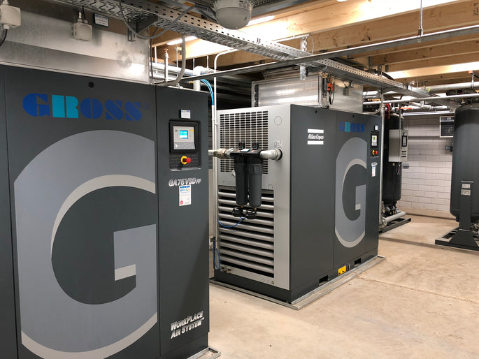 Ein Schraubenkompressor mit VSD-Technologie zur Abdeckung von schwankendem Druckluftbedarf