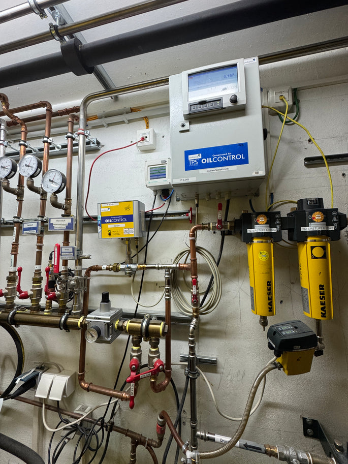 Gerät zur Ölgehaltsmessung in strömender Druckluft