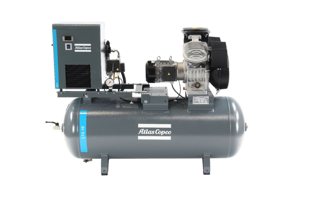 Atlas Copco Kolbenkompressor LT 2-10 auf 270 Liter Behälter mit integrierem Kältetrockner