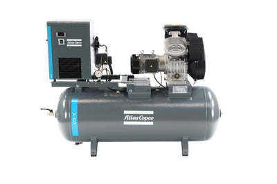 Atlas Copco Kolbenkompressor LT 2-10 auf 270 Liter Behälter mit integrierem Kältetrockner