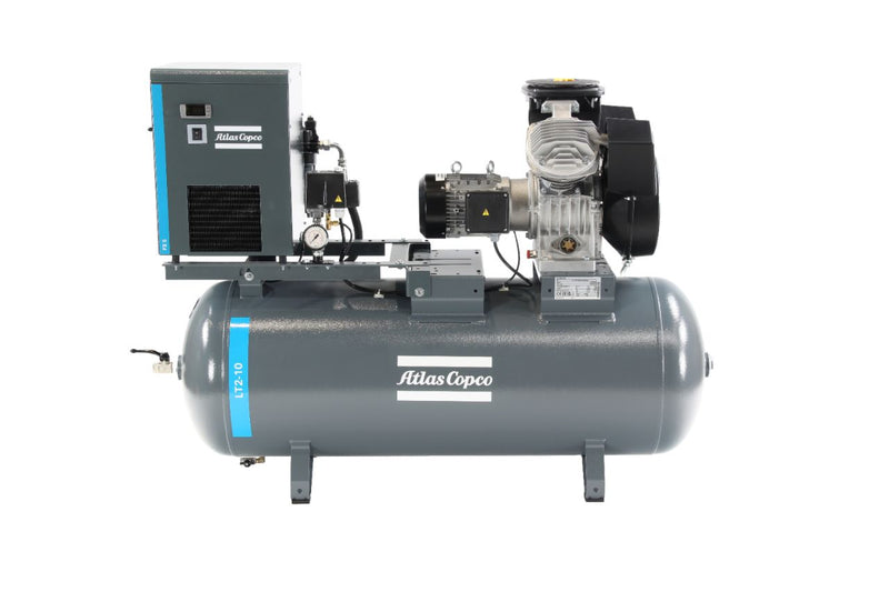 Atlas Copco Kolbenkompressor LT 2-10 auf 270 Liter Behälter mit integrierem Kältetrockner