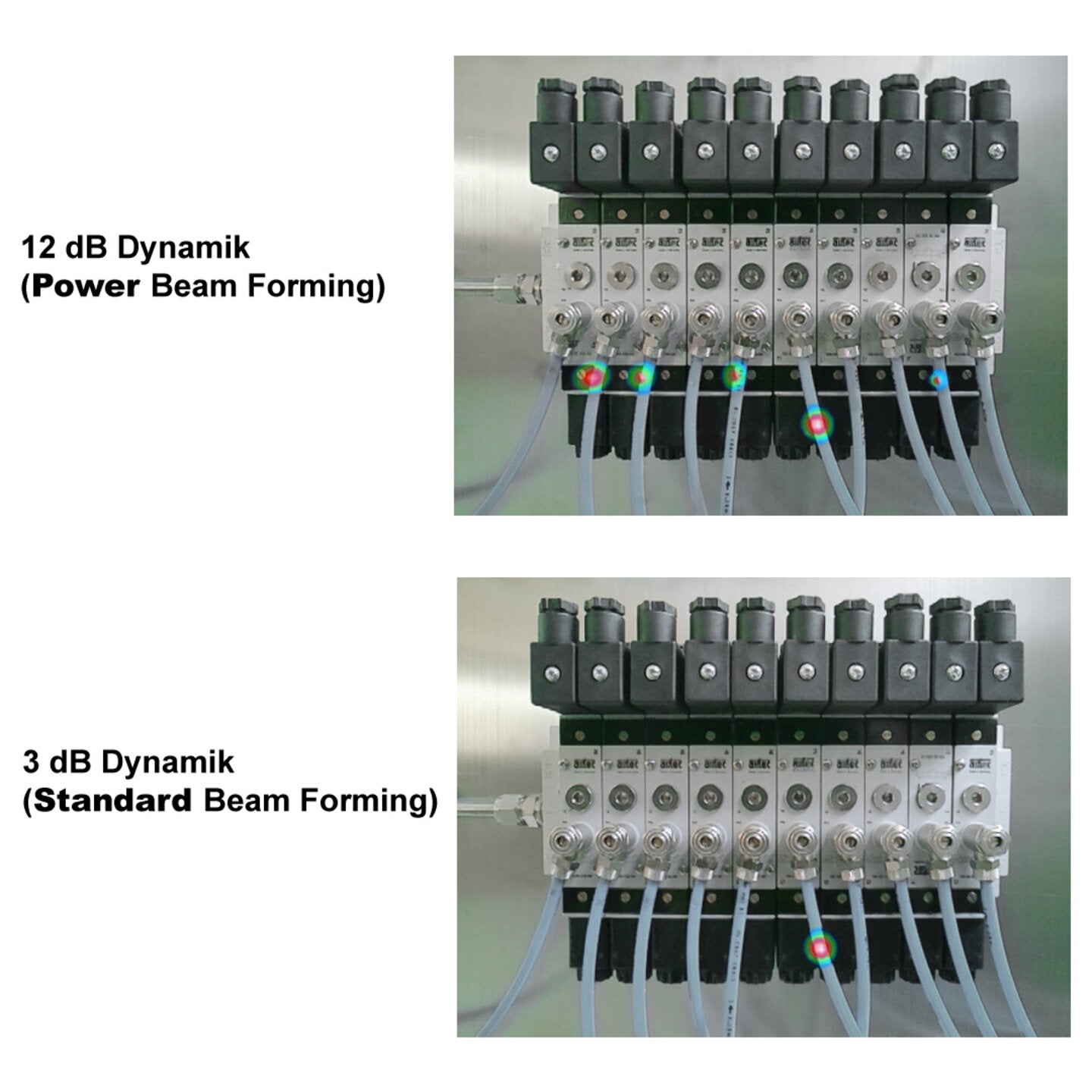 Mehrere Druckluft Leckagen gleichzeitig überprüfen mit der Leak Cam 600