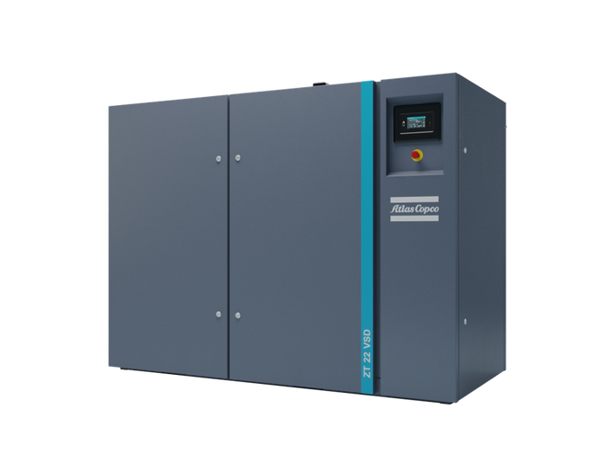 Ölfreier Schraubenkompressor Atlas Copco ZT 22 VSD für den Einsatz in der Lebensmittelindustrie