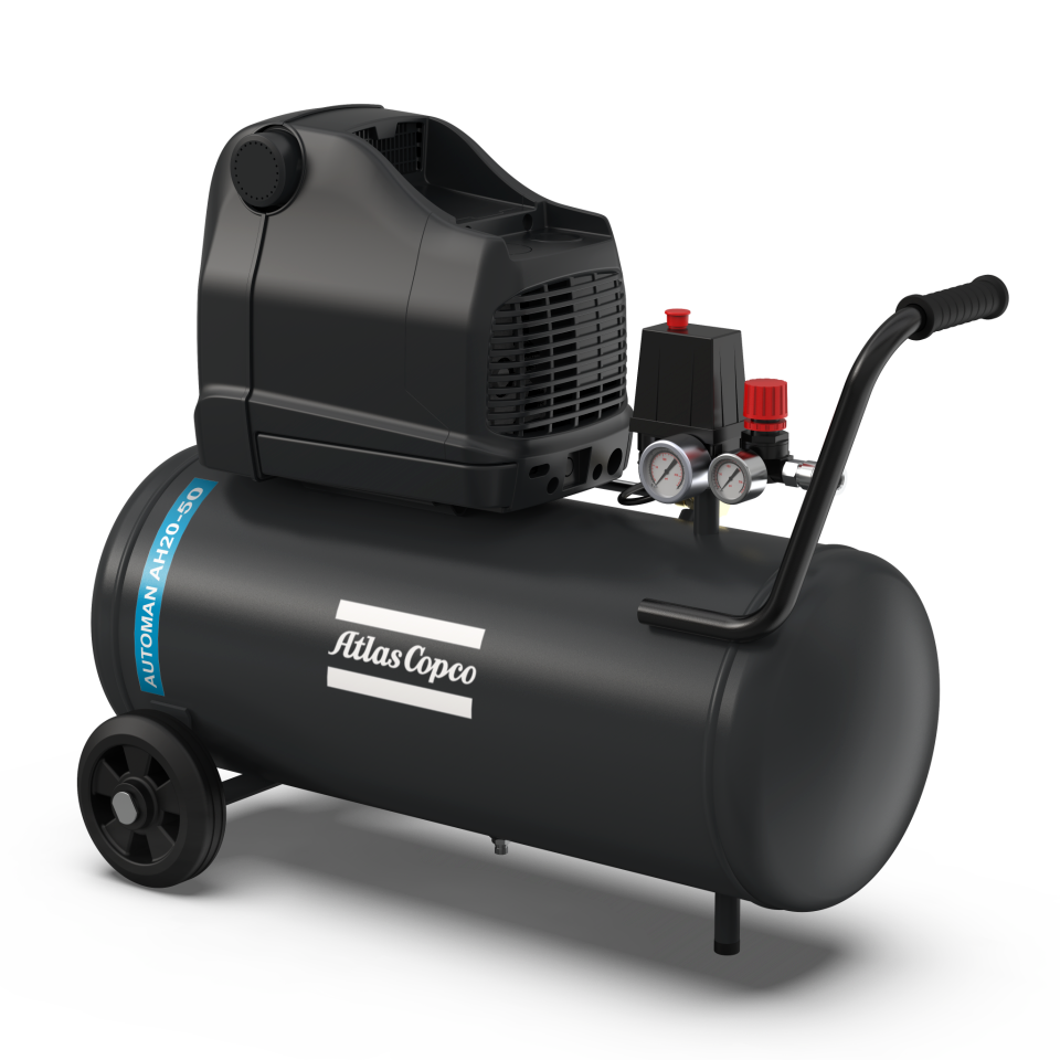 Mobiler, ölfreier Kolbenkompressor Typ Atlas Copco Automan AH 20-10 E